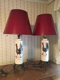 Pair MCM signed Rooster lamps | EstateSales.org
