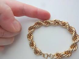 Antique Unisex Mens Art Deco Yellow Gold Filled 12k GF 24.7g Whide Rope Bracelet | eBay