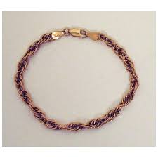Awesome Vintage Italian Sterling Silver Rose Gold Vermeil Twisted Rope. For Sale at Ruby Lane