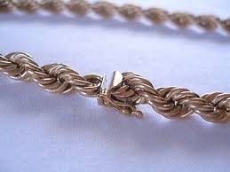 14K Gold - 23 1/2 Inch Rope Style Chain | eBay