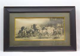 Antique B&W "The Horse Fair" 19th Century Litho Art Print ...