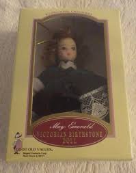 Good Old Values Ornament May Emerald Victorian Birthstone Doll 3" Tall New | eBay