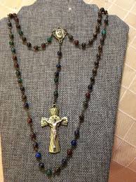 Rosary MultiColor Glass Beads Antiqued Bronzed Vatican City 12/24/17 | eBay Australia