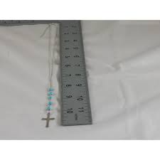 Vintage Navajo Style Turquoise Sterling Rosary Necklace. For Sale at Ruby Lane