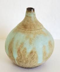 VINTAGE STUDIO ART DUTCH POTTERY HAND MADE VASE SIGNED K19 ...