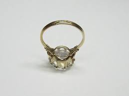 Vintage USSR sterling silver ring 875 star, rhinestone, 4,29 ...