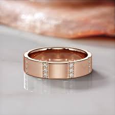 14k Gold Diamond Band, Natural Diamond Wedding Band ...