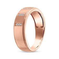 Now + Forever Men's Diamond Trios Wedding Band 1/20 ct tw ...