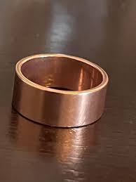 Solid Copper Ring 8mm Band Made in USA Flat Band Plain ...