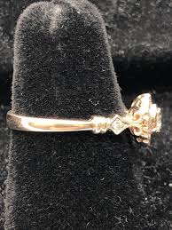 14K Rose Gold Solitaire Diamond 0.22CTW Engagement Ring with ...