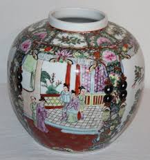 Chinese Rose Medallion Famille Rose Jar Vase Colorful Flower Men Women Handpaint | eBay