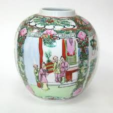 Chinese Rose Medallion W/ Court Figures Porcelain Ginger Jar 7" Vase Handpainted in Macau - Etsy Denmark