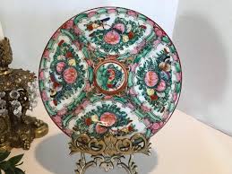 Vintage Rose Medallion Hand Painted 8" Plate, Vintage ...