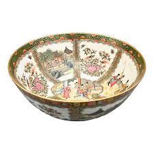 Large Vintage Rose Medallion-Style Decorative Bowl – Hand ...