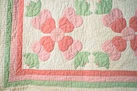 BEAUTIFUL Vintage 30's Rose of Sharon Applique Antique Quilt ~Four Borders! | eBay