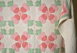 BEAUTIFUL Vintage 30's Rose of Sharon Applique Antique Quilt ~Four Borders! | eBay UK