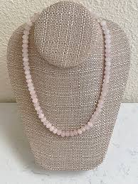 Simply Rose; Rose Quartz Single Strand 17 1/2 Inch Long ...