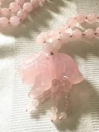 Vintage Carved Rose Quartz Elephant Pendant Necklace/ Carved ...