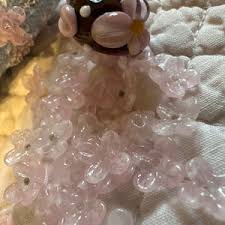 Buy Very Small Pink Flower Beads, Tiny Flowers, Transparent ...