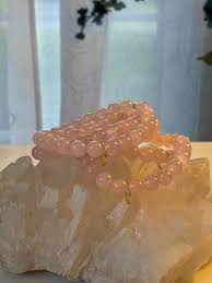 ROSE QUARTZ Healing Crystal Bracelet, Meditation Bracelet ...