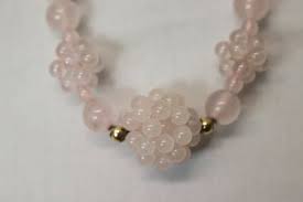 Hattie Carnegie Pink Glass Beaded Necklace