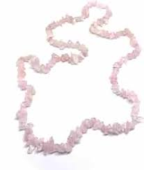 Rose Quartz Chip 26 Inch Claspless Rope Necklace : Amazon.co ...