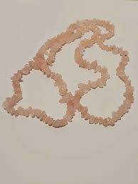 Light pink quartz looking chip stone bead necklace (N227) | eBay