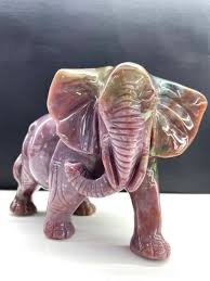 5.91" Natural Ocean Jasper Hand Carved Elephant Quartz Crystal Reiki Decor | eBay