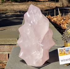 Rose Quartz Spiral 7" Tower Obelisk Crystal Generator XXL ...