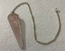 This Beautiful Rose Quartz Pendulum is 1.75” and With Chain ...