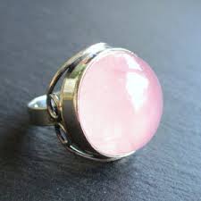 Ring Toni Riik 925 Sterling Silver Large Rose Quartz Cabochon Art Deco 30s A. Regelmann Rungholt Jewelry - Etsy UK