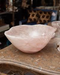 Contemporary Large Scale Carved Rose Quartz Crystal Bowl at ...