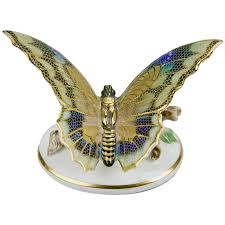 Butterfly Figurine Rosenthal Porcelain Hand Painted ...