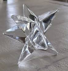 Vintage 1960s Crystal Star Candel Stick Holder Colonial ...