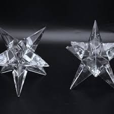 Rosenthal - Vintage Crystal Star Candle Holders Pair - AS IS ...
