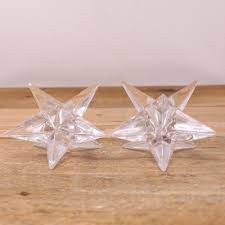 2 Vintage Abbott Glass Atomic Star / Star Shaped Taper ...