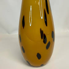 Vintage Murano Italian Tiger Spot Handblown Amber Opaque ...