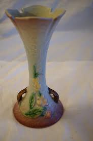 ROSEVILLE ART POTTERY BITTERSWEET GRAY BUD VASE 879-7"MID CENTURY MODERN 1951 | eBay