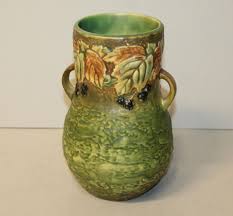 Antique Roseville Pottery Double Handled Blackberry Vase | eBay