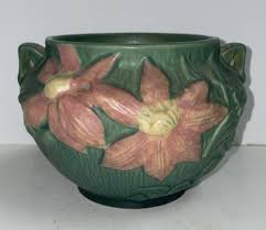 Sold at Auction: Roseville Pottery "Clematis" Vase