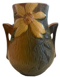 1940's Roseville Pottery Clematis Double Handle Vase - 103-6" | eBay