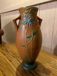 NEARLY FLAWLESS Roseville Art Pottery ca.1941 Columbine ...
