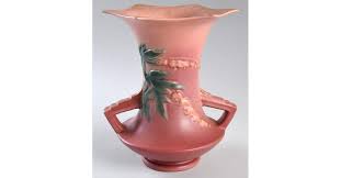 Bleeding Heart Pink 8" Flared Vase by Roseville ...