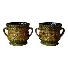 Scandinavian Brutalist Planters in Fat Lava from Bay Keramik ...