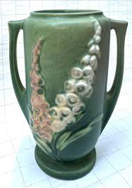 ROSEVILLE Green Foxglove ART POTTERY VASE | eBay
