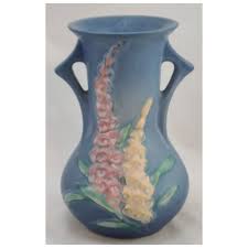 Roseville Foxglove Vase in Gorgeous Blue Blushed Glazes 43-6 ...