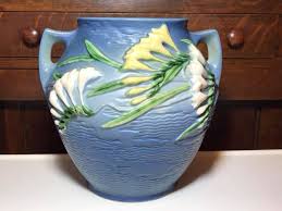 Vintage Roseville Pottery 4-8 Freesia Cookie Jar Made in the ...