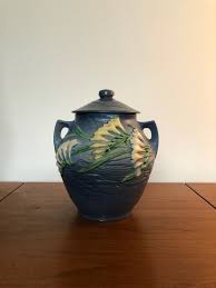 Roseville Blue Freesia Cookie Jar, 1940's, Vintage - Etsy