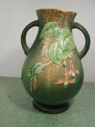 Roseville Fuscia Flower Vase 393 7 Just Beautiful! | eBay