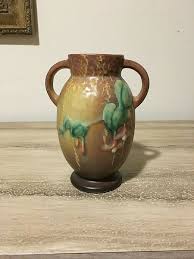 Roseville Art Pottery Fuchsia Brown Green Vase 892-6 | eBay